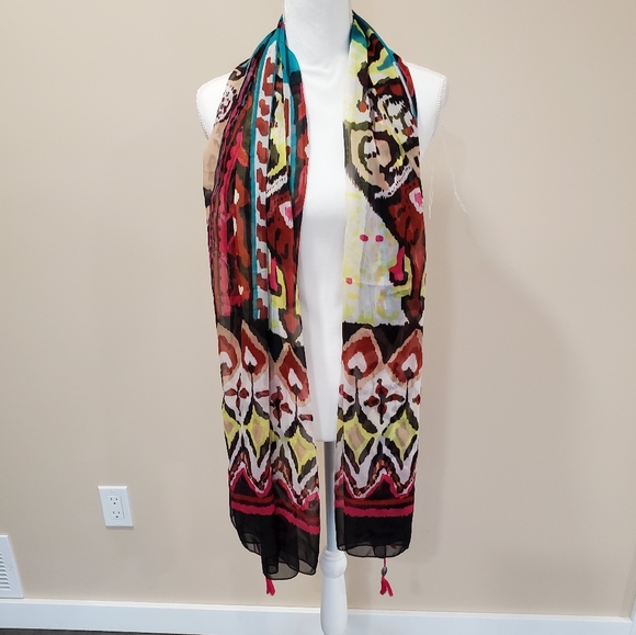 Nwot Target silky colorful swimsuit cover up scarf - Picture 8 of 8